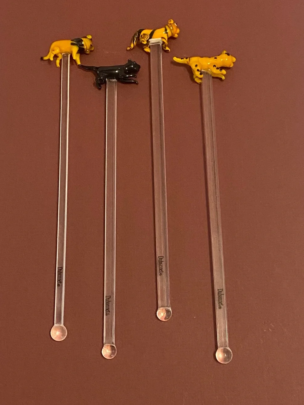 Rare Dubonnet Wild Cat Cocktail Stirrers-Set of 4